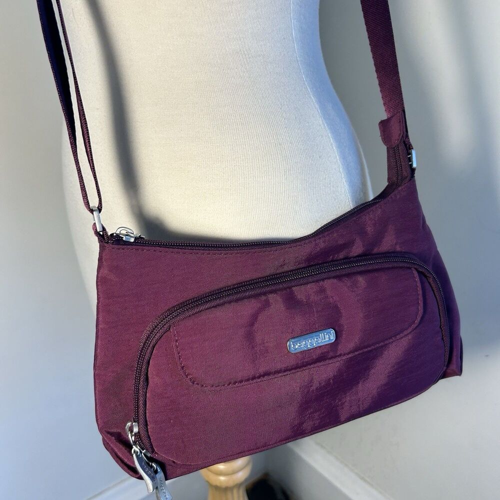 Women's Original RFID Everyday Small Adjustable Crossbody Purse Travel Purple
